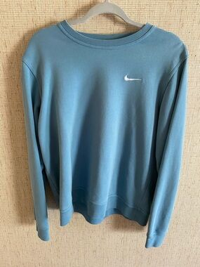 Nike Light Teal Crewneck Sweatshirt with Swoosh Men’s L